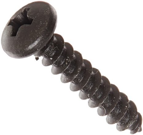 SCREW STS PAN PHIL BLACK ZINC 4 GA X 3/8 (10MM)